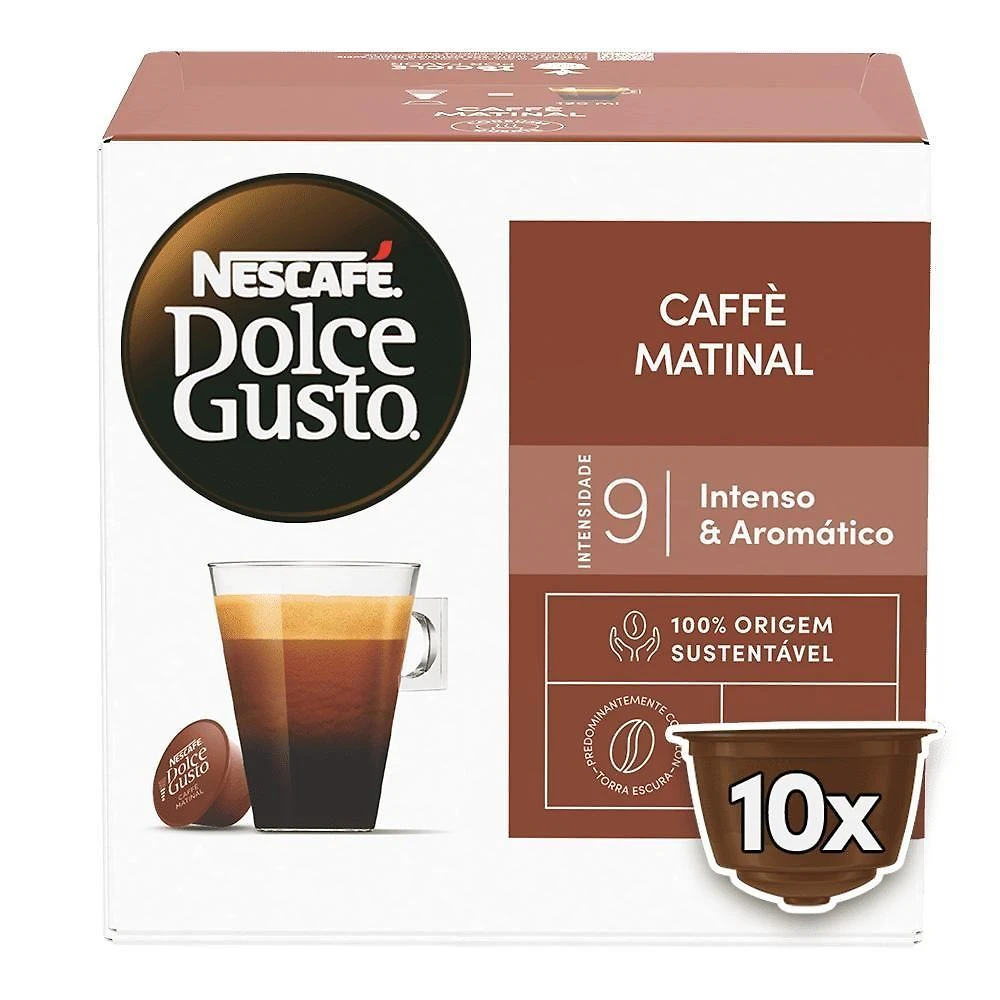 Café em Cápsulas Caffè Matinal Caixa com 10 Unidades Dolce Gusto