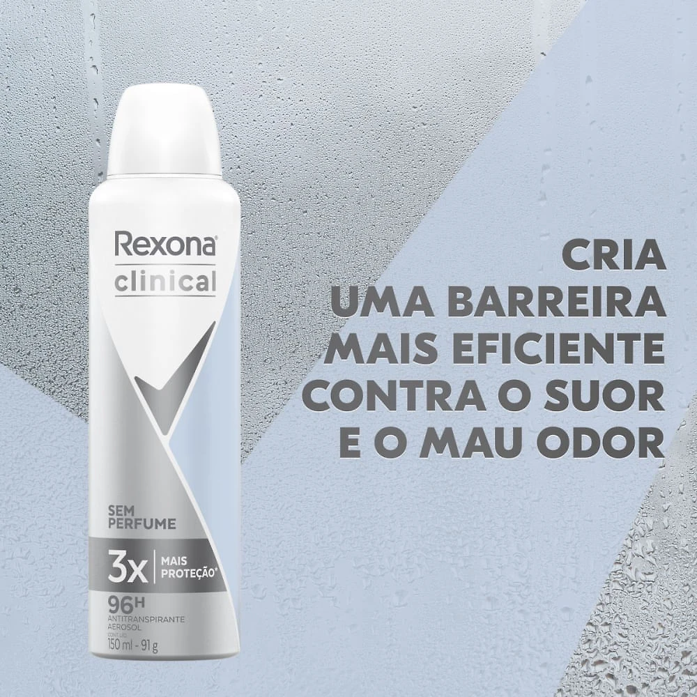 Miniatura Desodorante Rexona Clinical Aero Sem Perfume 91g