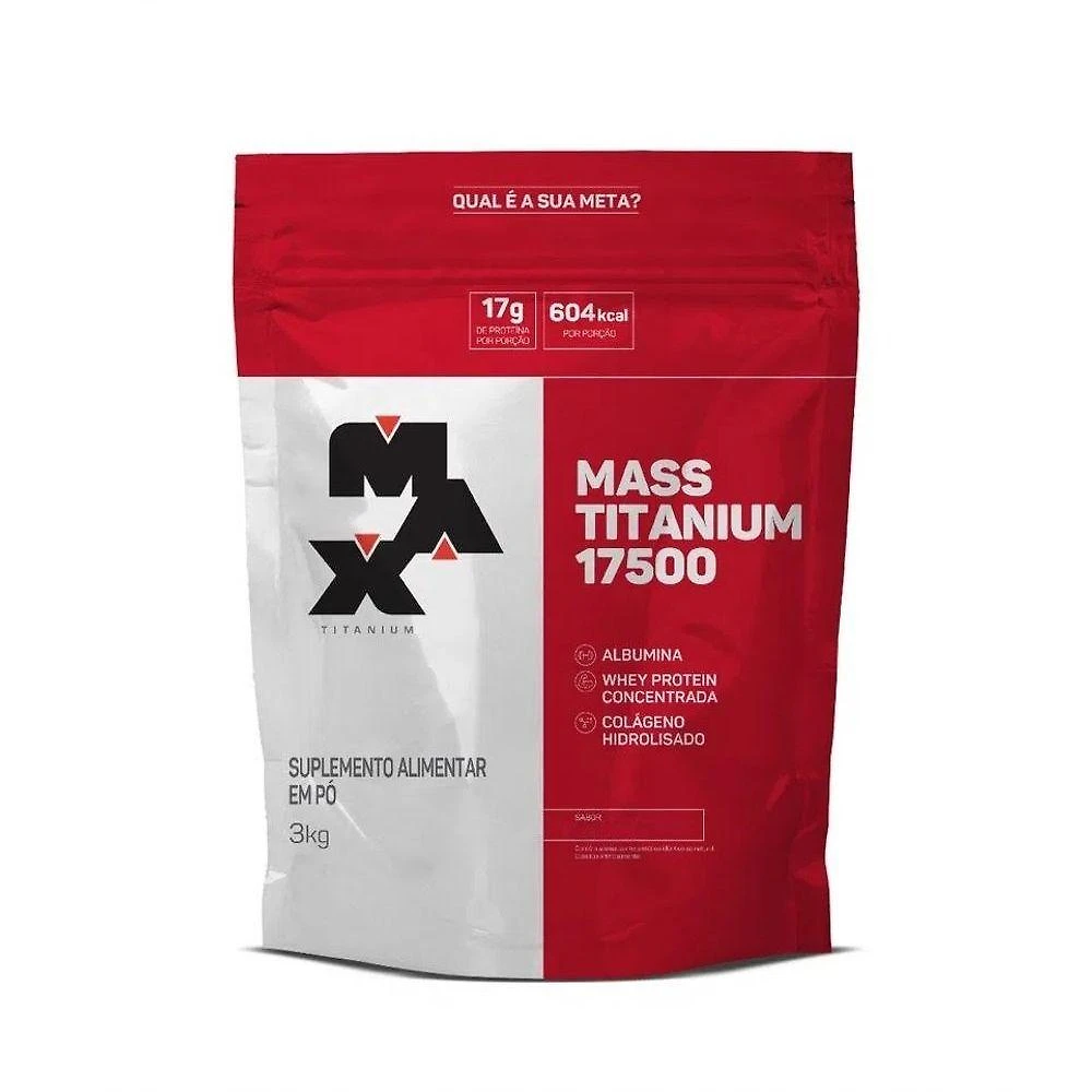Miniatura Mass Titanium 17500 3kg Sabor Morango