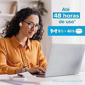 Fone de Ouvido i2GO Air Buds GO Bluetooth TWS ENC Bateria de 48h Branco