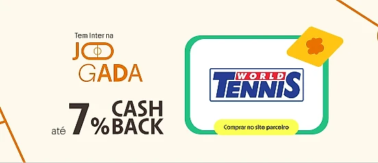 WORLD TENNIS COM ATÉ 7% DE CASHBACK