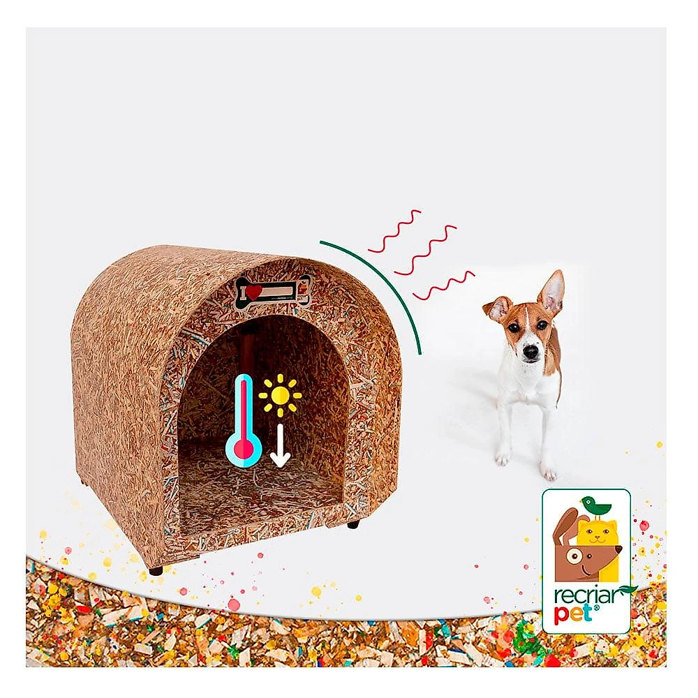 Casinha Iglu Ecológica Recriar Pet Natural  - Tam. 06