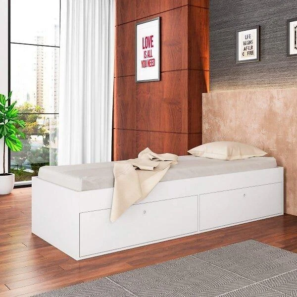 Cama Solteiro Juvenil com 4 Portas 80 Tókio