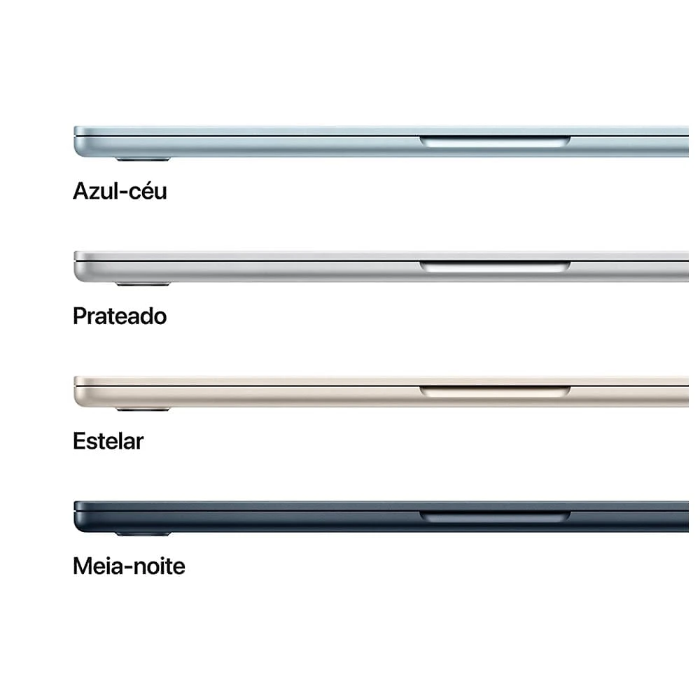Miniatura Notebook Apple MacBook Air 13,6" M4 (CPU de 10 núcleos, GPU de 8 núcleos, 16GB RAM, 256GB SSD) - Prateado Bivolt