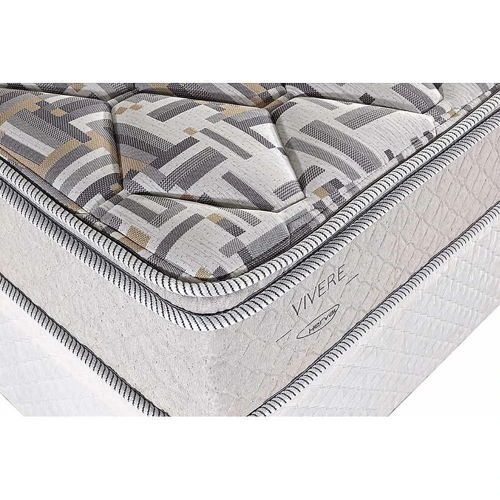 Cama Box Casal: Colchão Ortopédico Herval Ag65 Santorini C1604 + Base Crc Corano White (138x188)