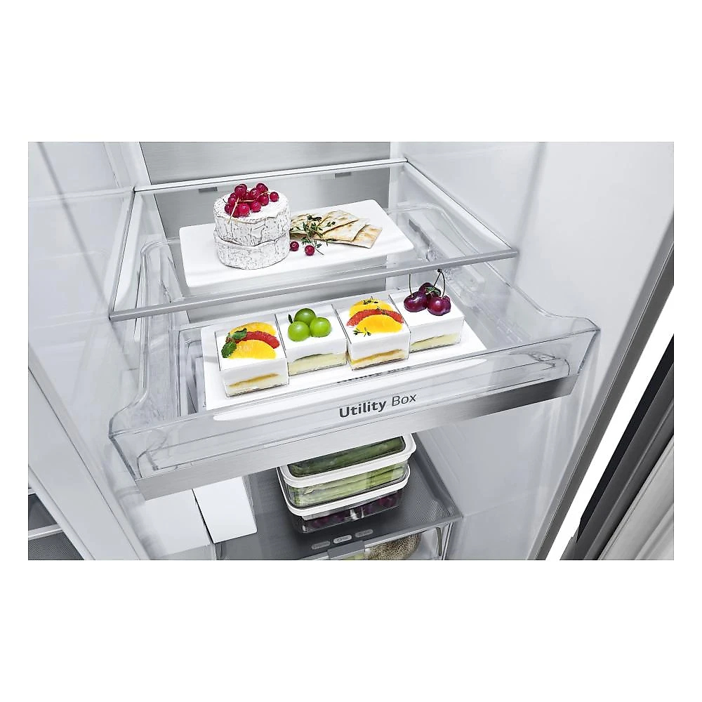Geladeira lg side by side instaview gc-x267gl5 628l inox look inverter bivolt