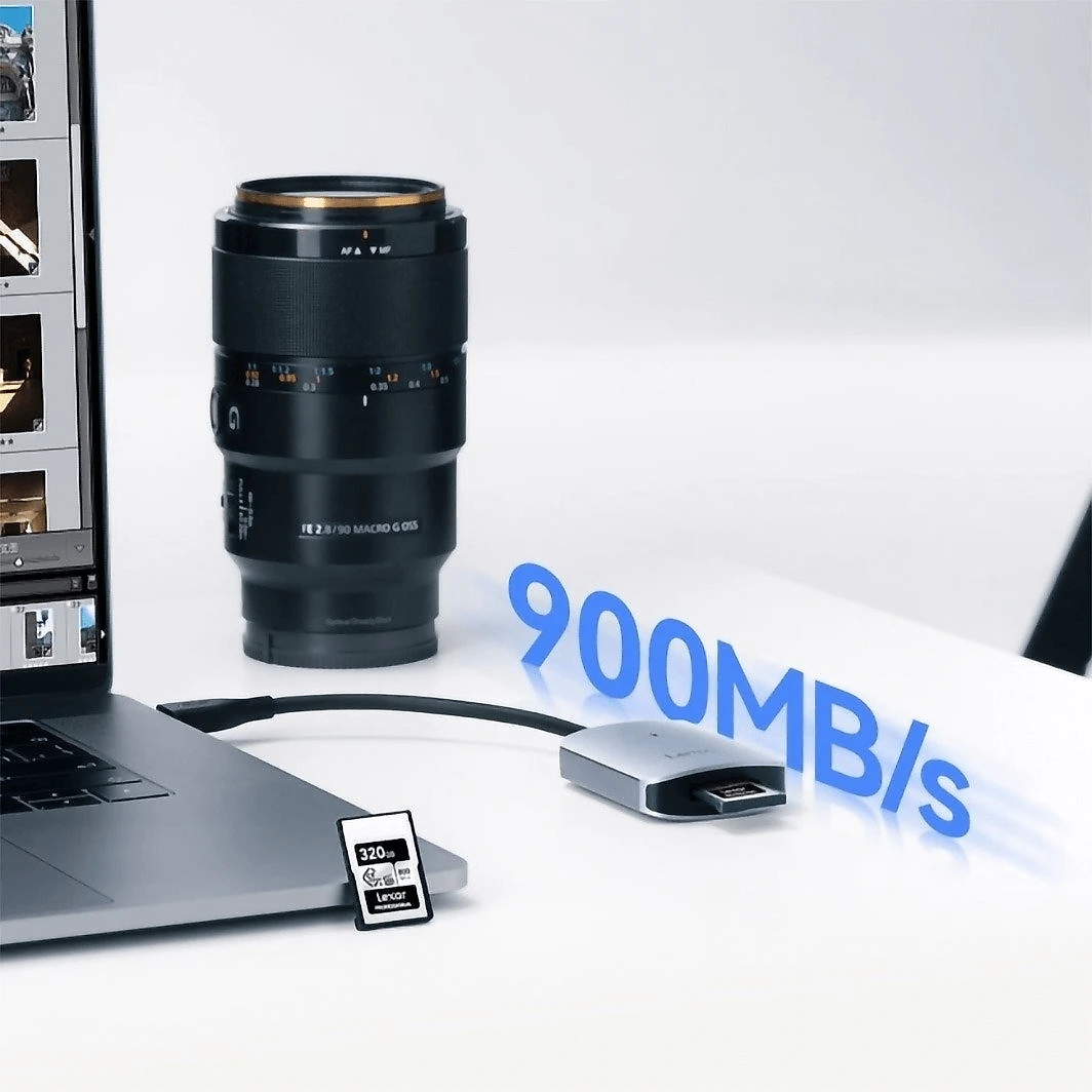 Leitor Lexar CFexpress Type A 900 MB/s USB 3.2 Gen 2 com Adaptador USB