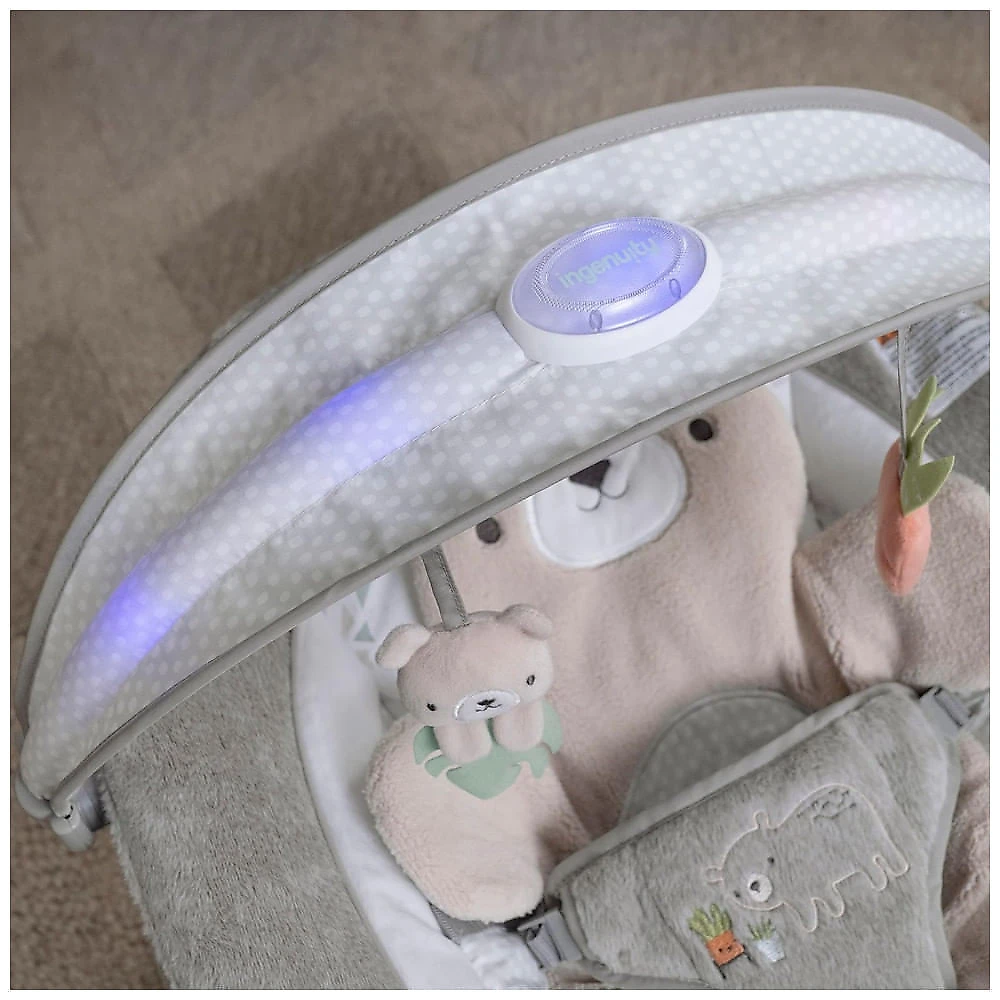 Cadeirinha Relaxante Ingenuity InLighten Nate com Barra Luminosa Recém-nascido a 9 kg