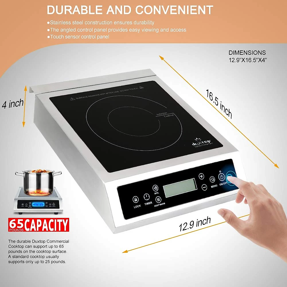 Cooktop Fogão Duxtop LCD Profissional Portátil Indução Elétrico 1800 W