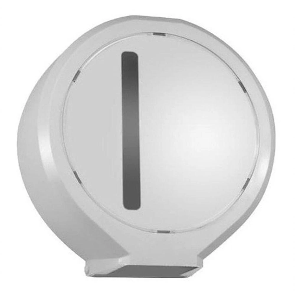 Suporte Elite para Papel Higiênico Rolo 300 a 400 Metros ABS Branco com Visor e Fechadura Higipack