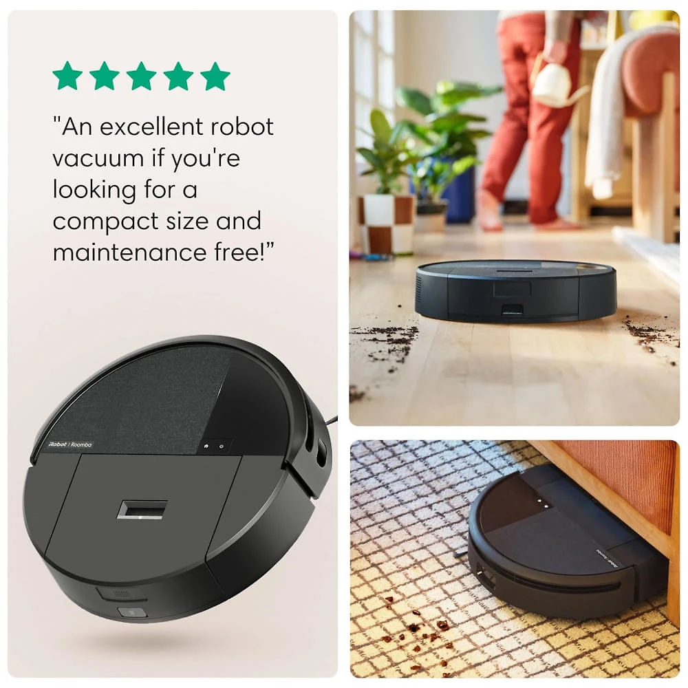 Miniatura Robô Aspirador iRobot Roomba 205 DustCompactor Preto LiDAR Navegação 4 Níveis Potência 120min Bateria