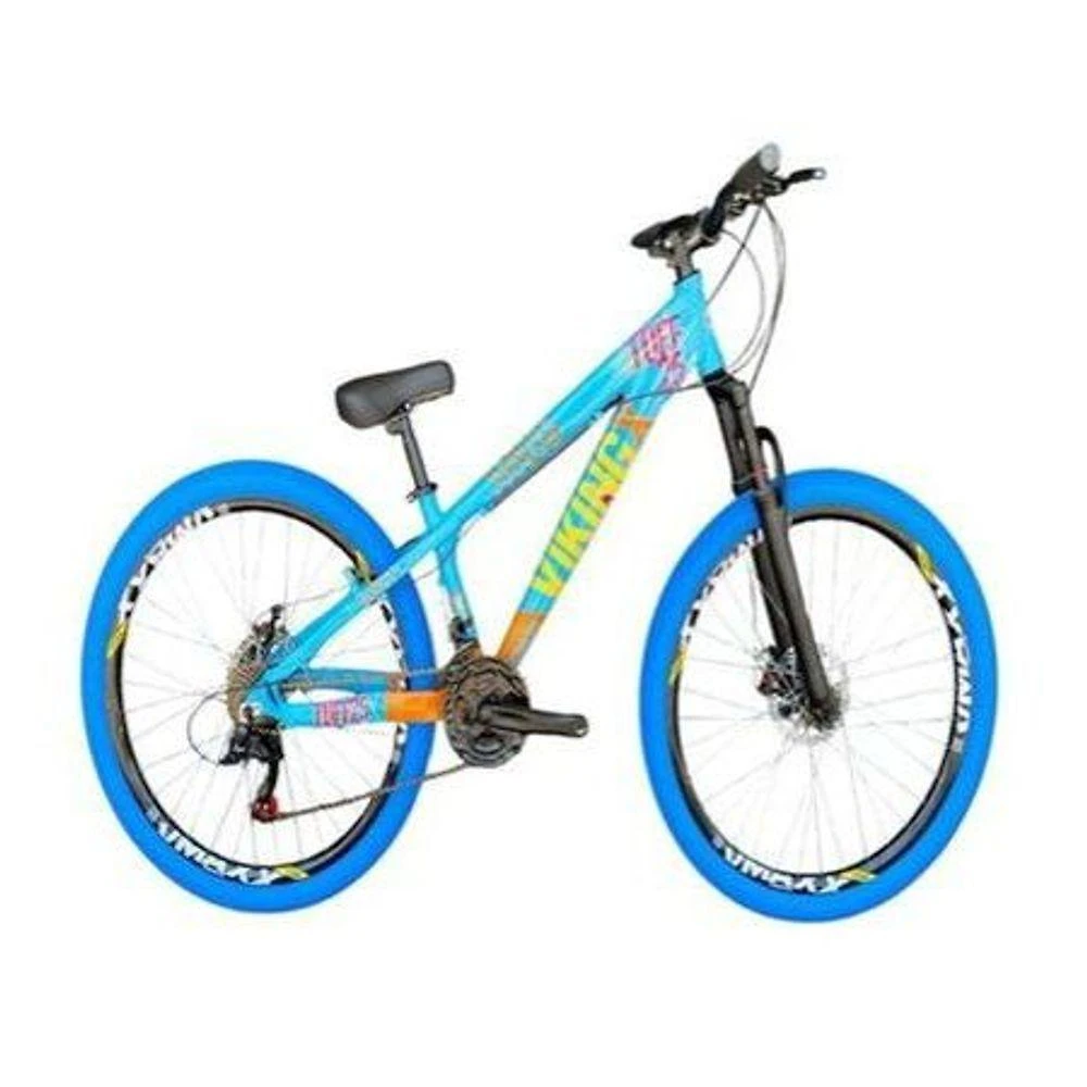 Bicicleta Mountain Bike Viking-X Tuff25 Aro 26 Alumínio 21 Marchas Azul