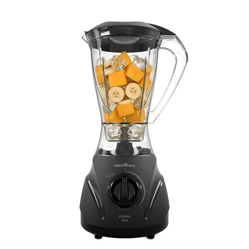 Liquidificador Britânia BLQ900A 600W 2,1L 3 Velocidades Preto 220V
