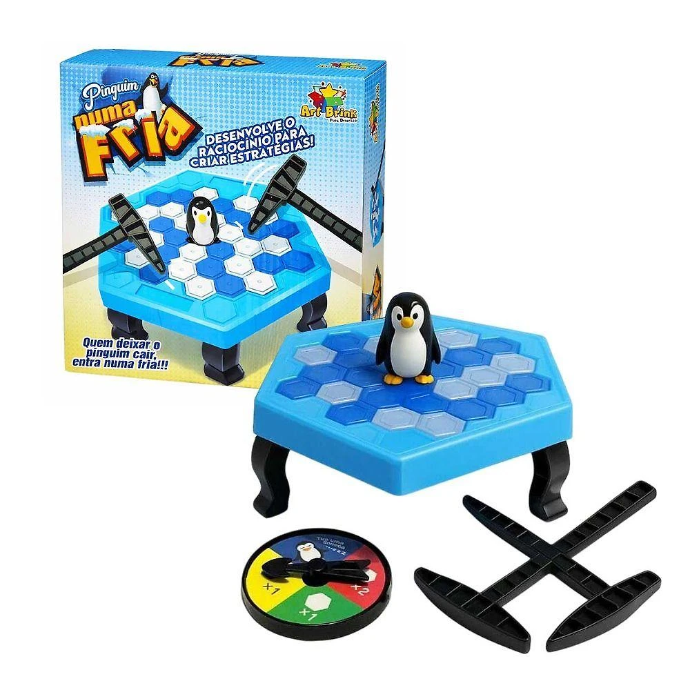 Jogo de Mesa Pinguim Numa Fria Quebra Gelo Raciocínio AB Mídia