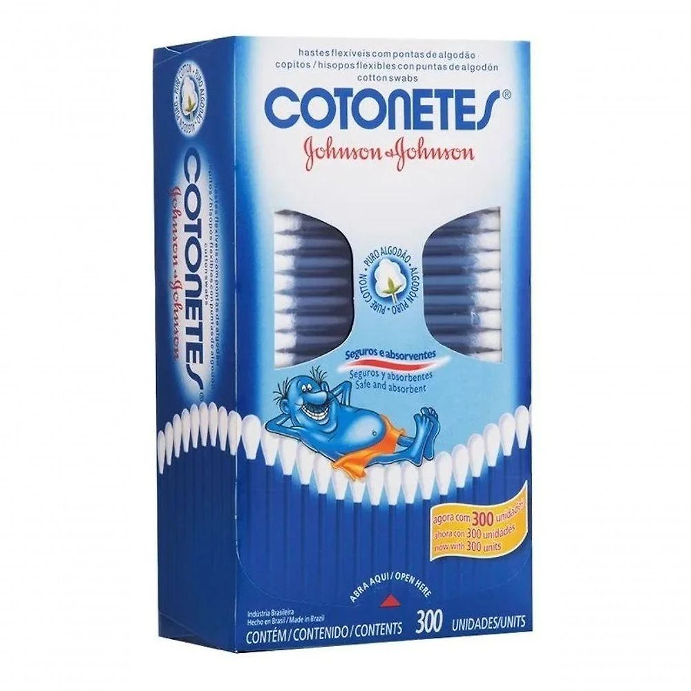 Cotonetes Flexíveis de Algodão 300 Unidades