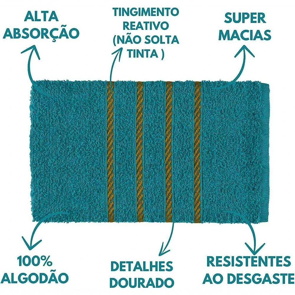 Jogo Montreal 6 Peças 100% Algodão 330g-m2 Verde Toalhas Beka
