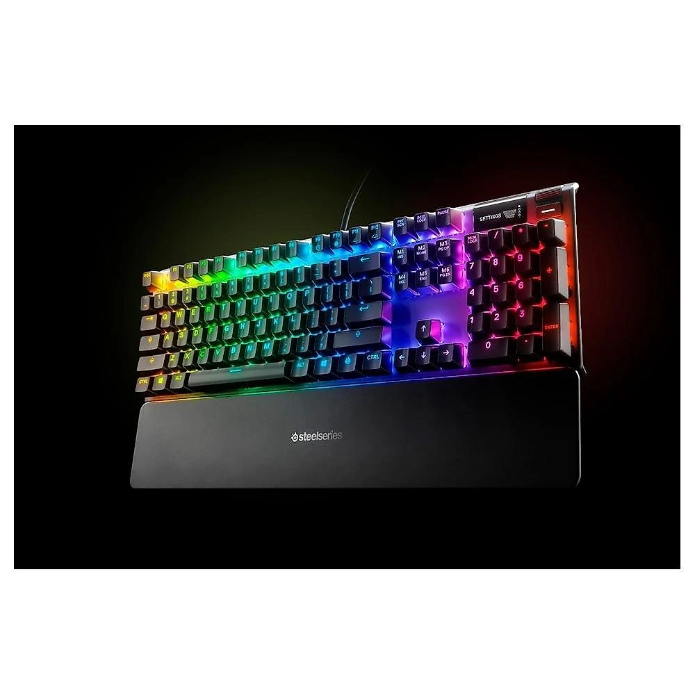 Teclado Mecânico Gamer Steelseries Apex 7, Switch Red, US, Anti-Ghosting, Preto - 64636