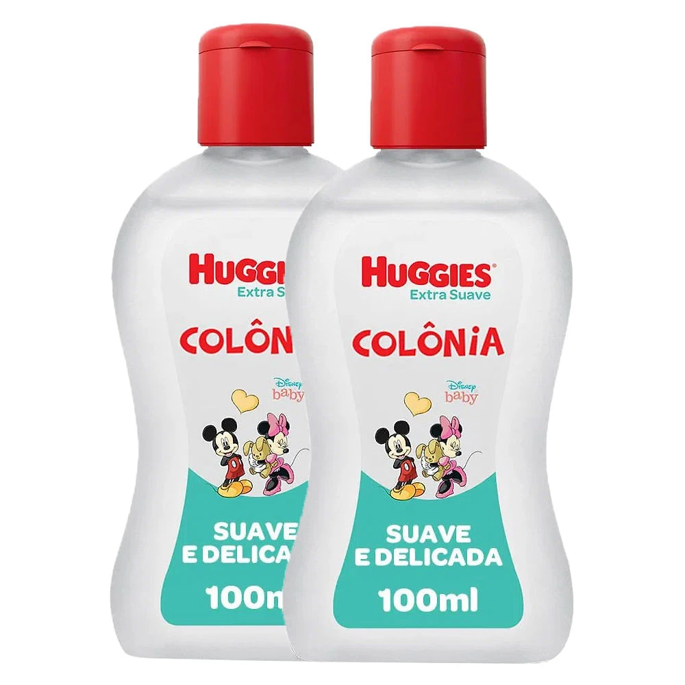 Kit 2X  100ml Colônia Infantil Huggies Extra Suave