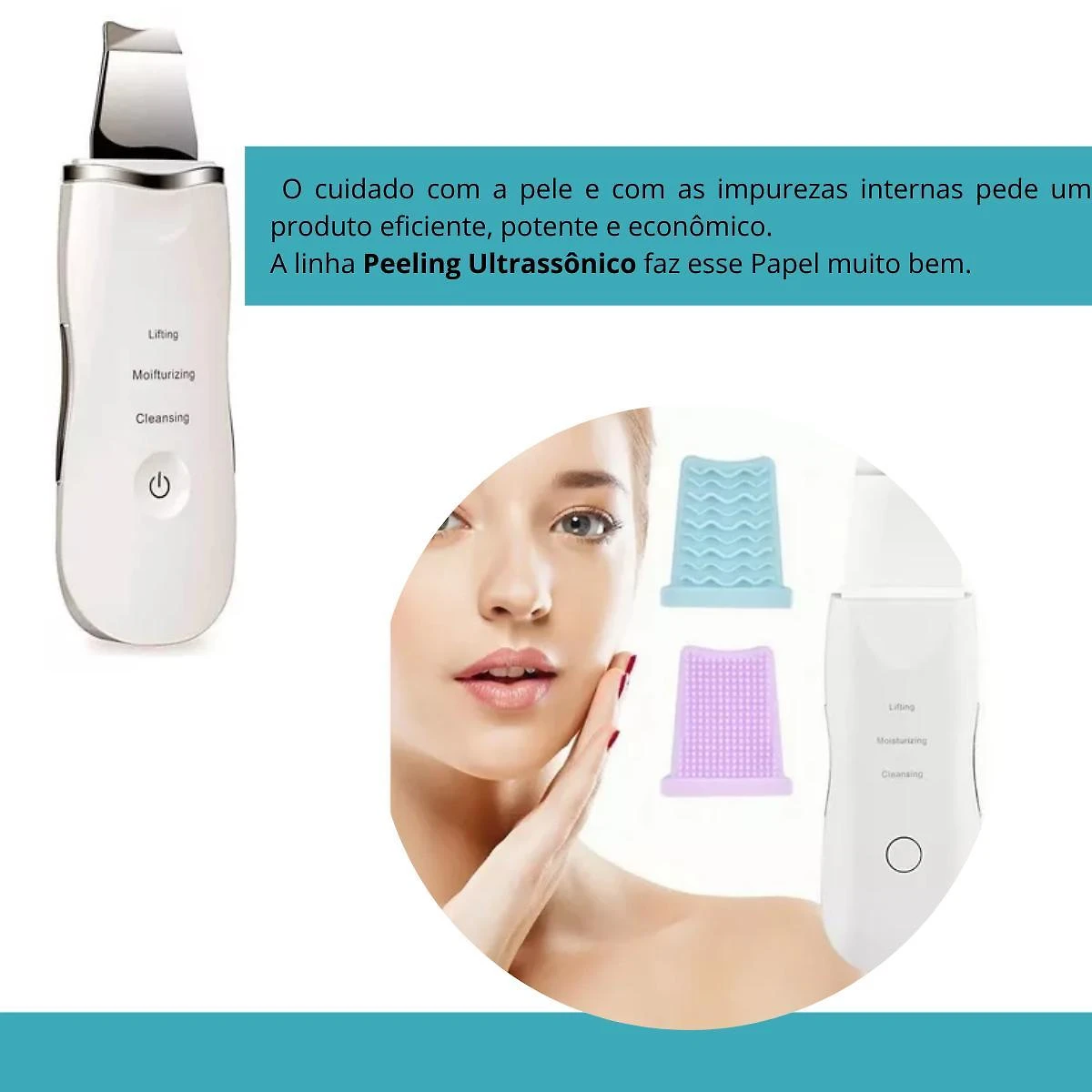 Miniatura Aparelho Peeling Ultrassônico Profissional: Pele Sem Cravos