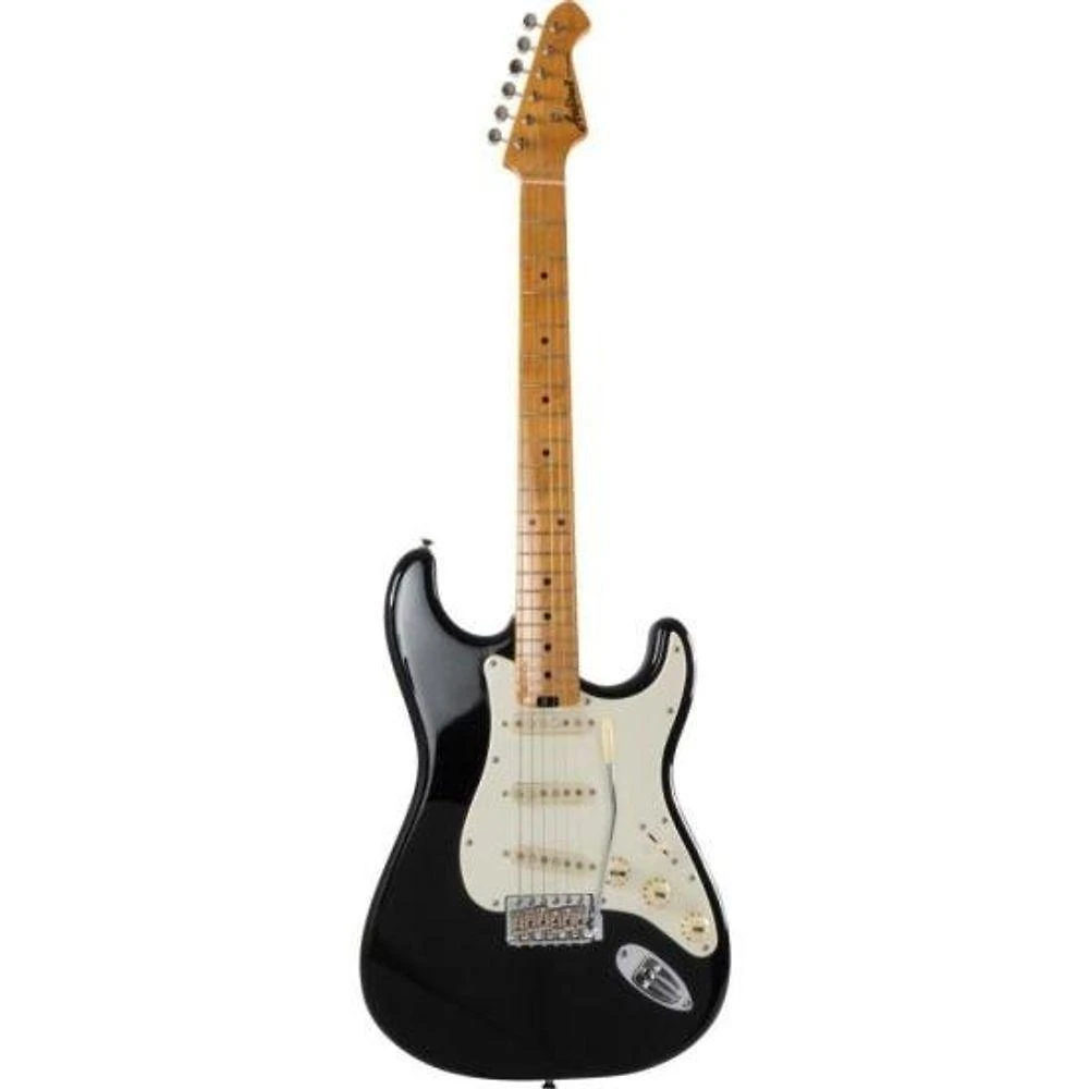 Guitarra Elétrica Aria Pro II STG-57 com Corpo em Alder e Braço Maple Peça Única Black Aria Guitars