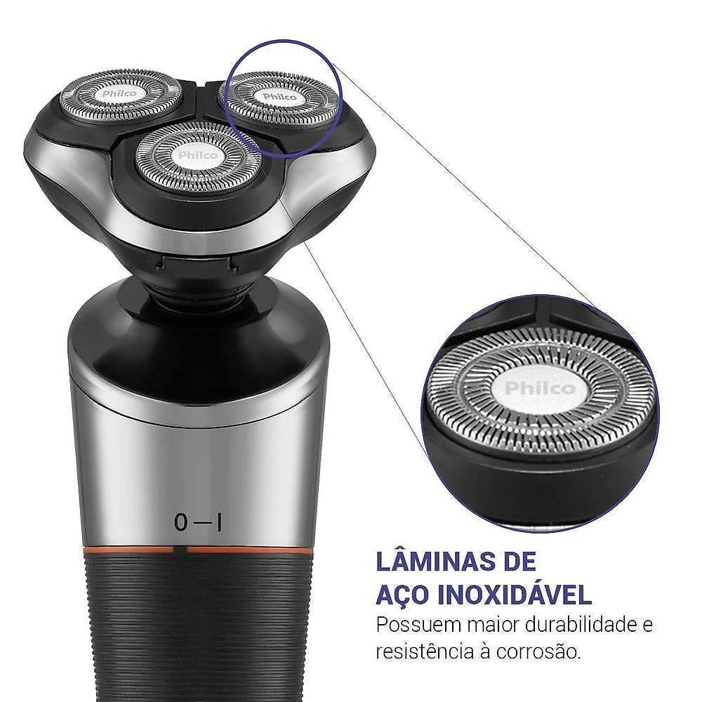 Aparador De Pelos E Barbeador Philco 3 Em 1 Display Led PBA10 Bivolt