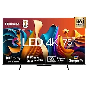 Miniatura Smart TV 75" UHD 4K QLED Hisense 75Q6N Google TV com HDR10+, Dolby Atmos, Modo Esporte, Modo Jogo Plus e Compatível com Alexa