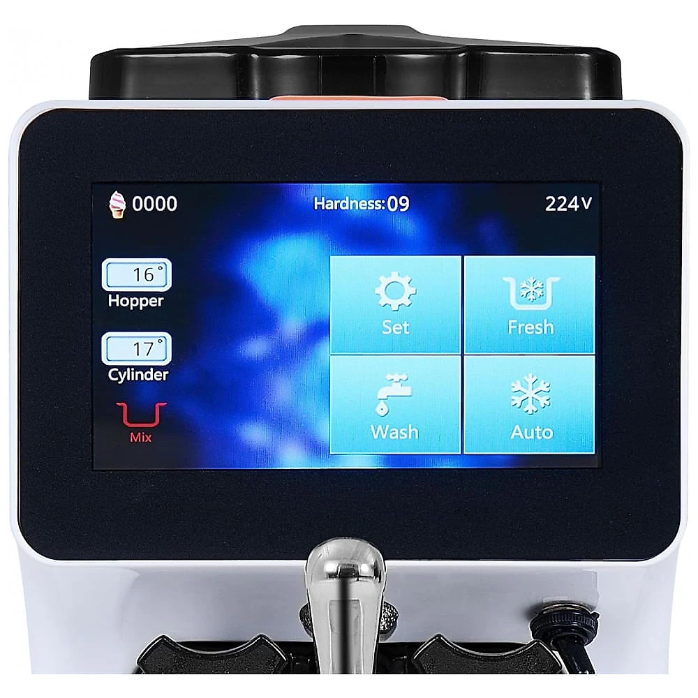 Máquina de Sorvete Soft VEVOR BQL-9200ST 4L Tela Touch Auto Limpeza Pré-Resfriamento 1000W