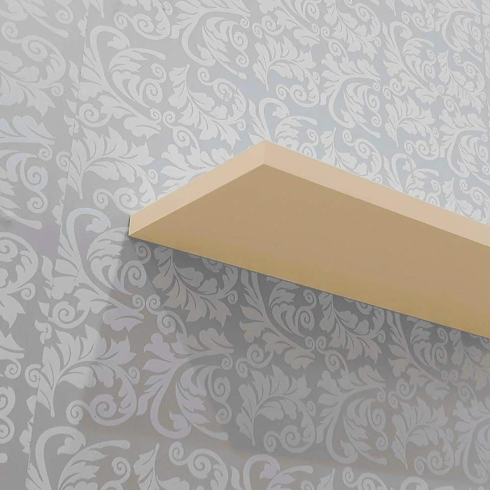 Prateleira Kit 2 Porta Quadros 60X15CM MDP Suporte Invisível Moderno Sala Bege Claro Mercado