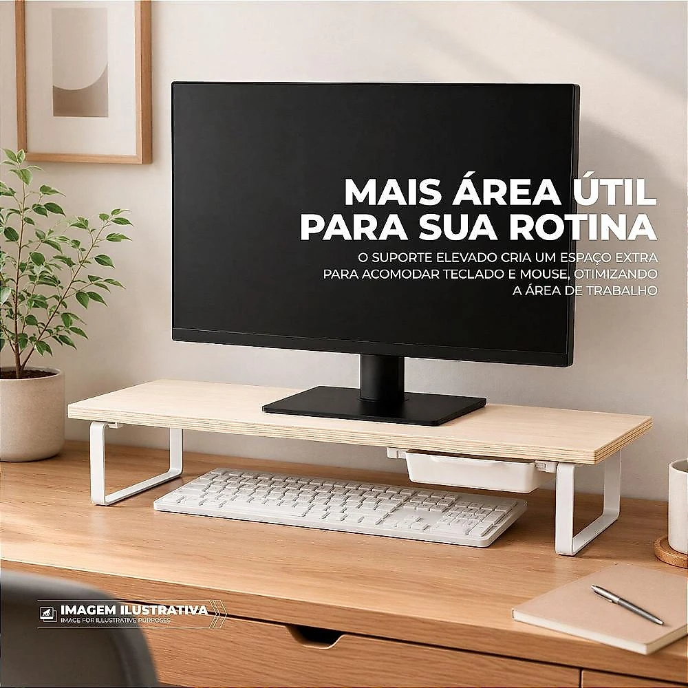 Suporte para Monitor Armor - Madeira - Gshield
