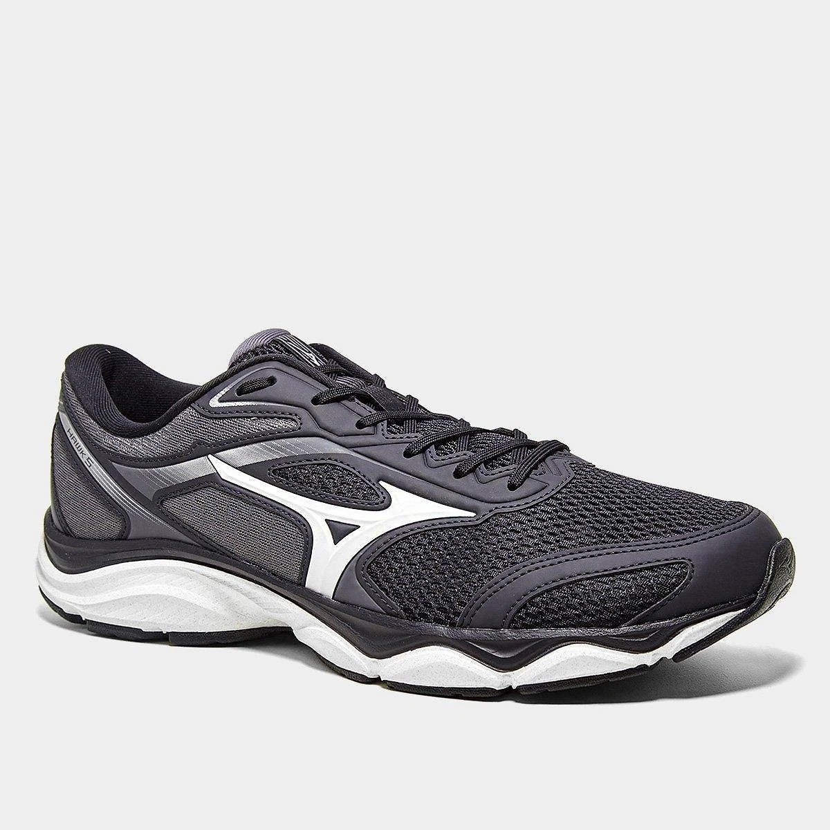 Miniatura Tênis Mizuno Hawk 5 Masculino Preto+Branco - 38