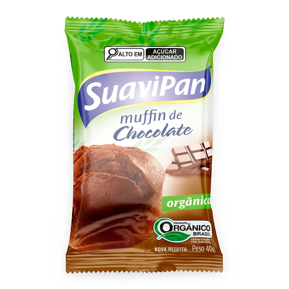 Muffin de Chocolate SuaviPan Orgânico 40g