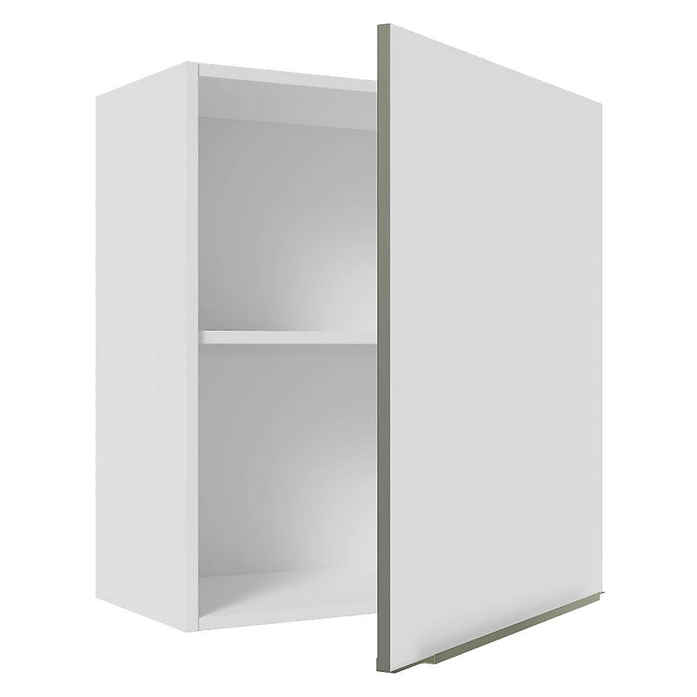 Armário aéreo madesa lux 60 cm 1 porta - branco/branco veludo