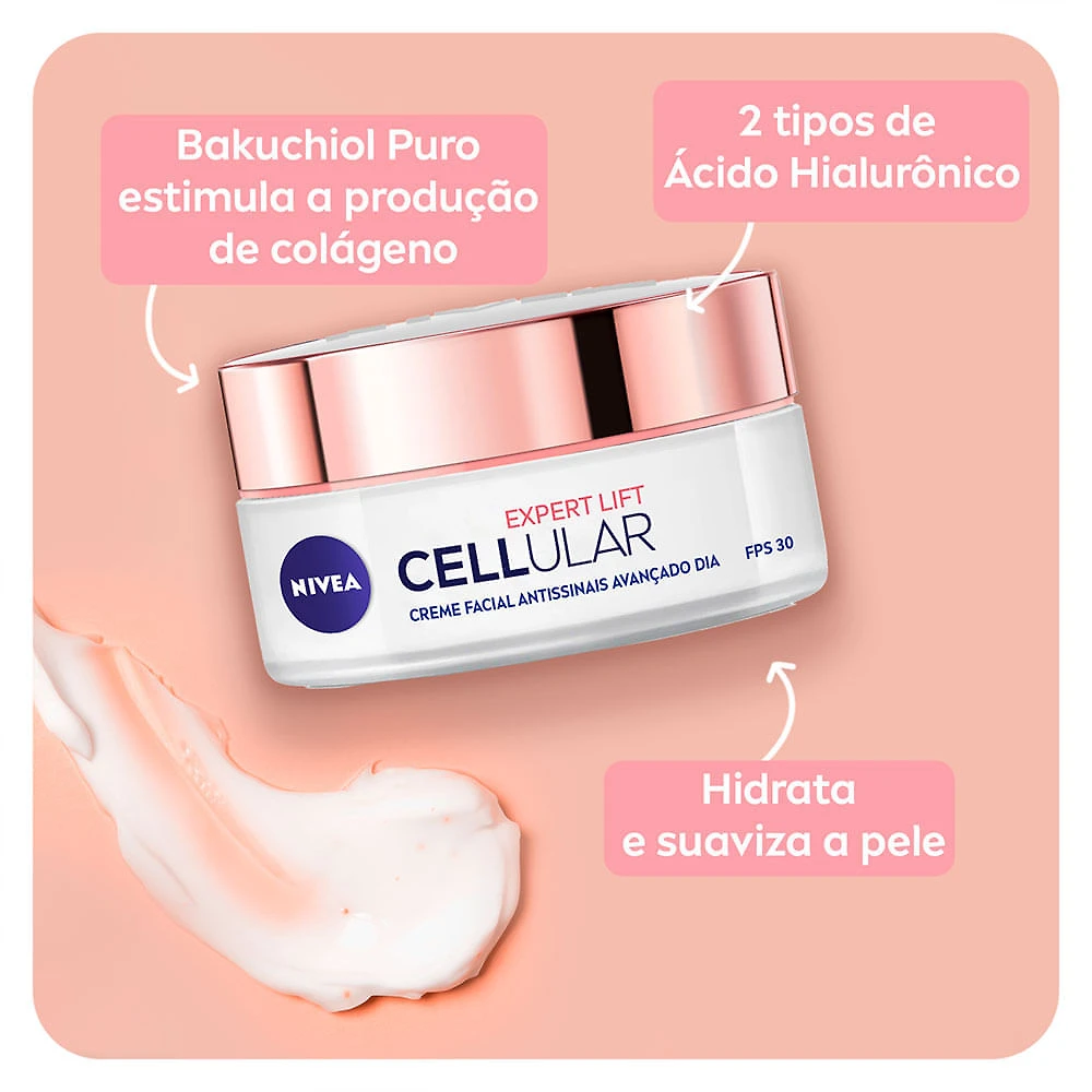 Miniatura Creme Facial Nivea Expert Lift Antissinais Avançado Dia 50ml