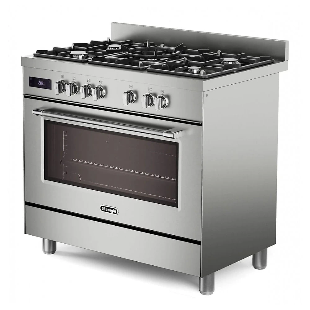 Fogão a Gás Delonghi PRO965MXX 90cm 5 Bocas Ferro Fundido Forno a Convecção 220V