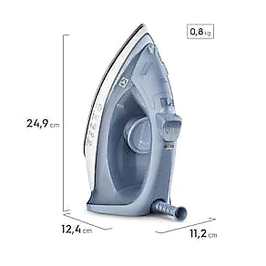 Ferro de Passar a Seco e Vapor Electrolux Efficient ESI10 Base Antiaderente Azul 110V