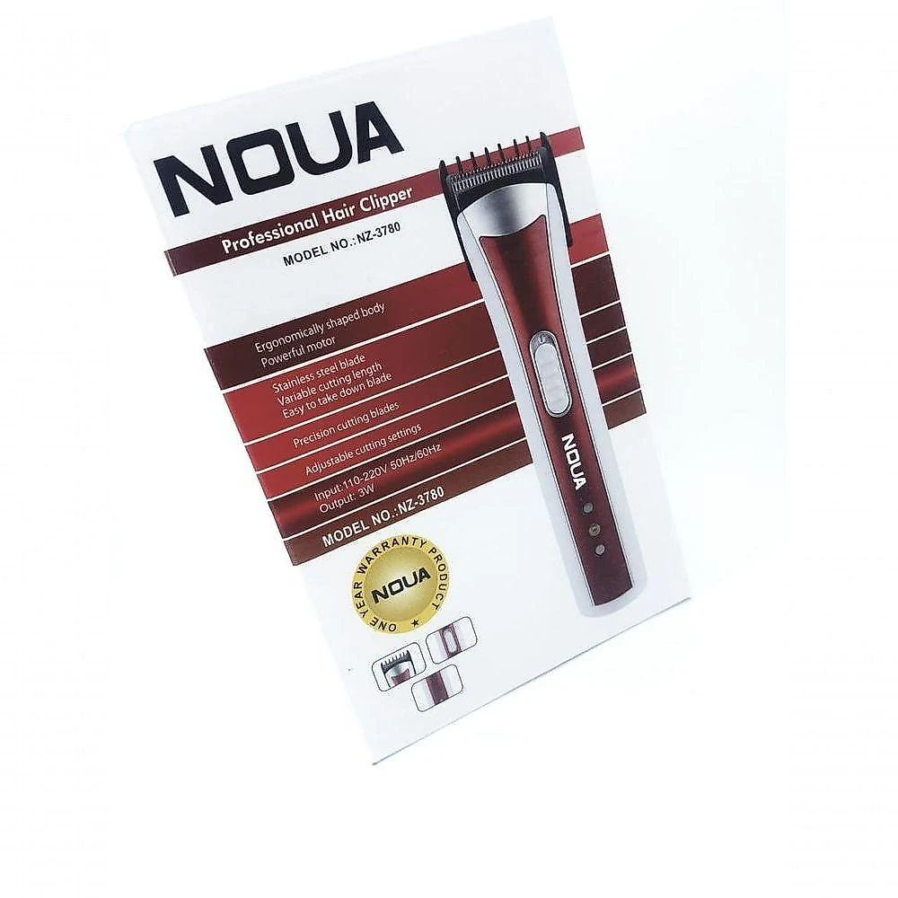 Máquina Noua Corta Cabelo Fazer Barba Recarregável Azul Bivolt