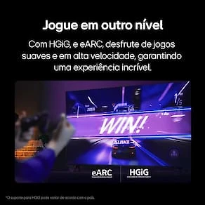 Smart TV 32" LG HD 32LR600BPSA com processador a5 Ger 6 AI, Alexa integrado, LG Channels, WebOS 23