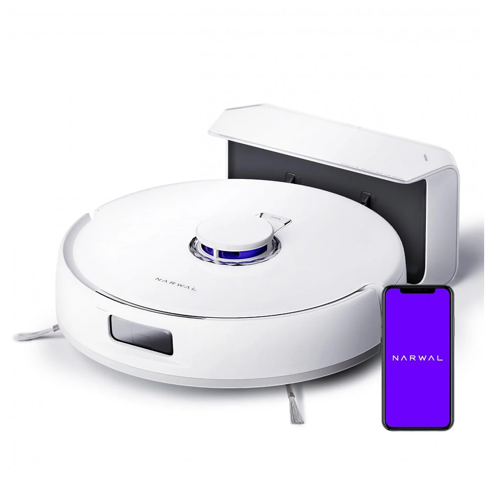 Robô Aspirador Narwal Freo X Plus Branco 2-em-1 Com Autoesvaziamento 7800Pa LiDAR 110V