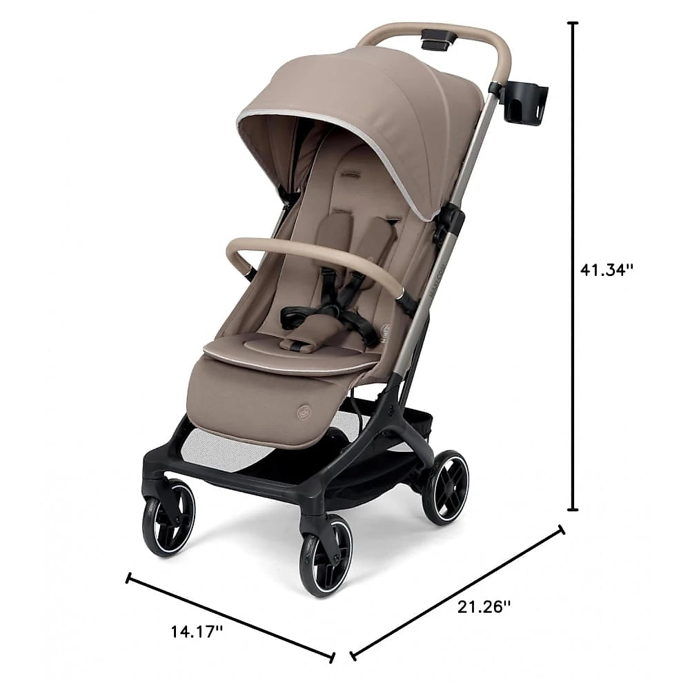 Carrinho de Bebê Maxi-Cosi Oxford Cabin Marrom-Escuro Ultra Leve para Viagem 22,7 kg