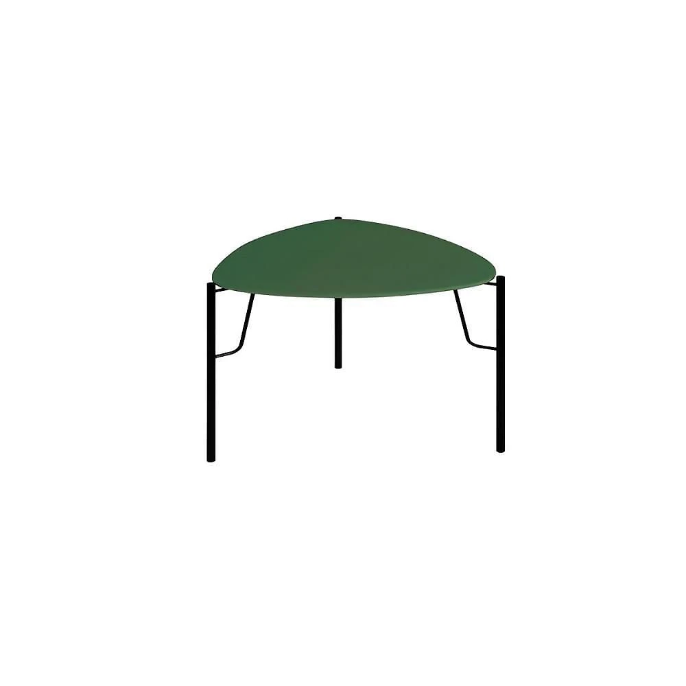 Mesa Lateral Bend Triangular MDF Metal Musgo com Preto Casa Lar Shop