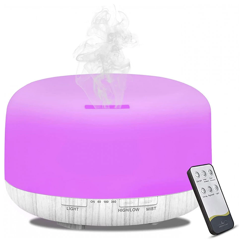 Umidificador Portátil MOVOYEE 500mL até 8H com Controle Remoto, 110V, Branco e Rosa