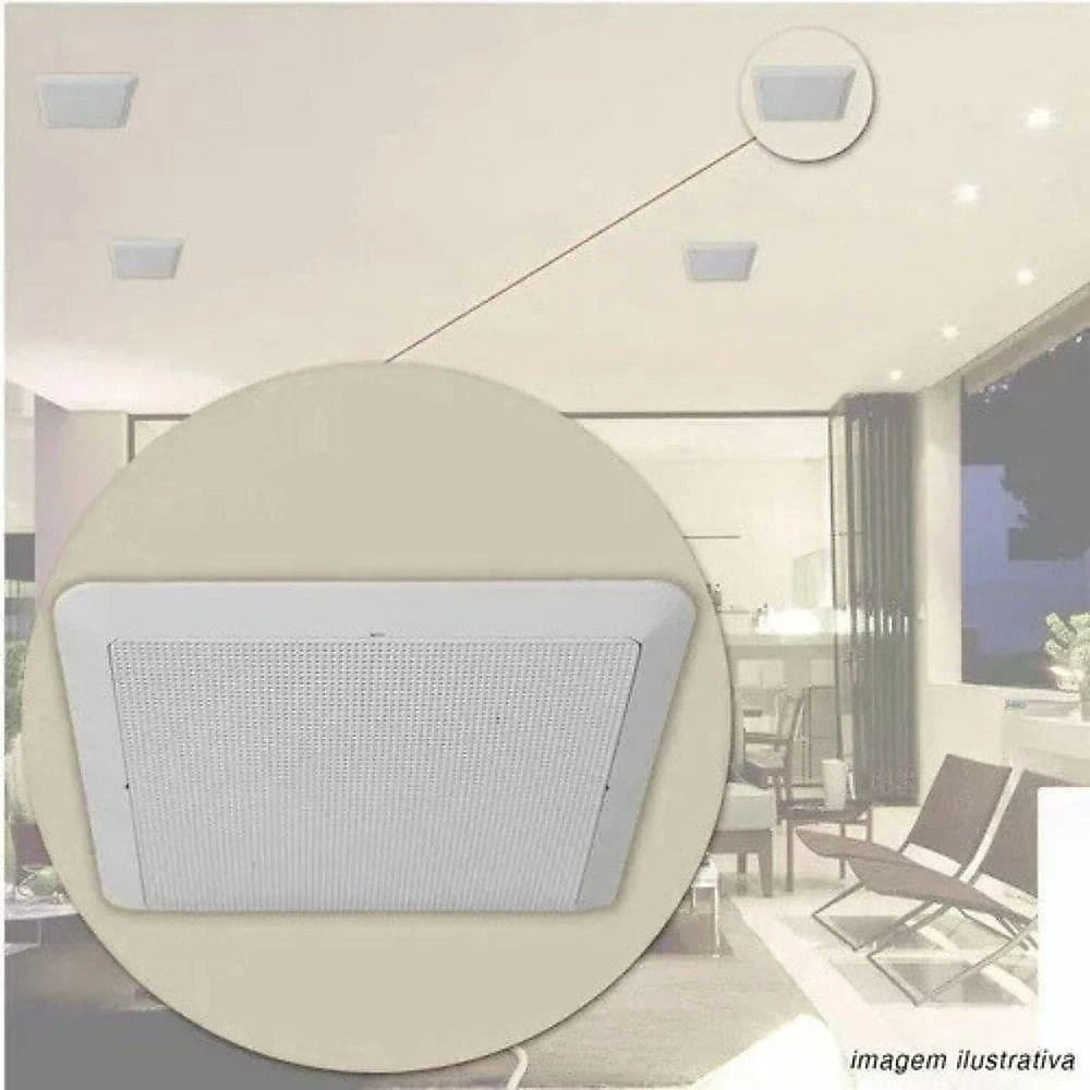 Kit 4 alto-falantes com Arandela Leson Diamond Series LD165CX para Som Ambiente 160W RMS 6 Polegadas