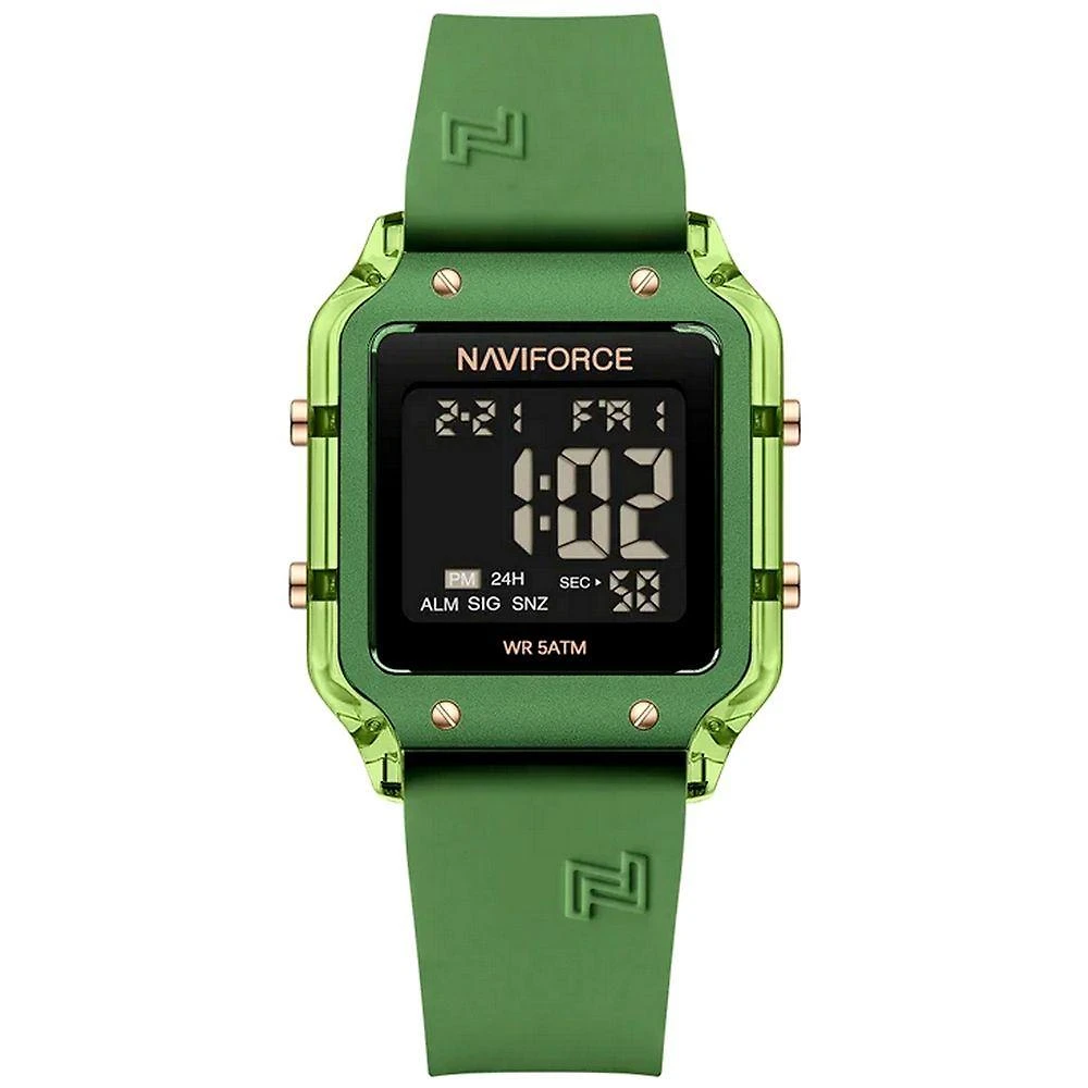 Relógio Feminino Esportivo Multifuncional Digital 5atm A Prova D´agua Verde