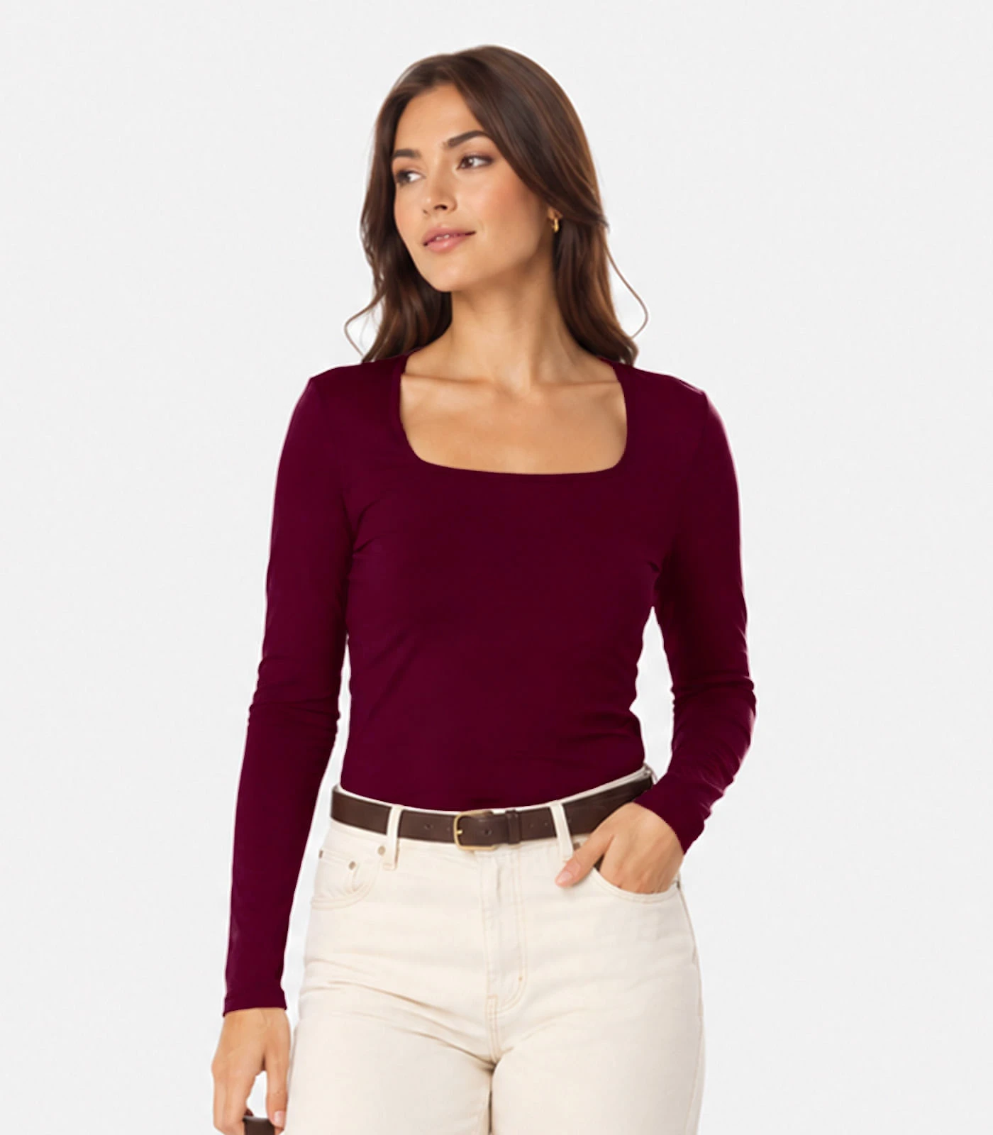 Blusa Manga Longa Feminina Infinita Cor Roxo