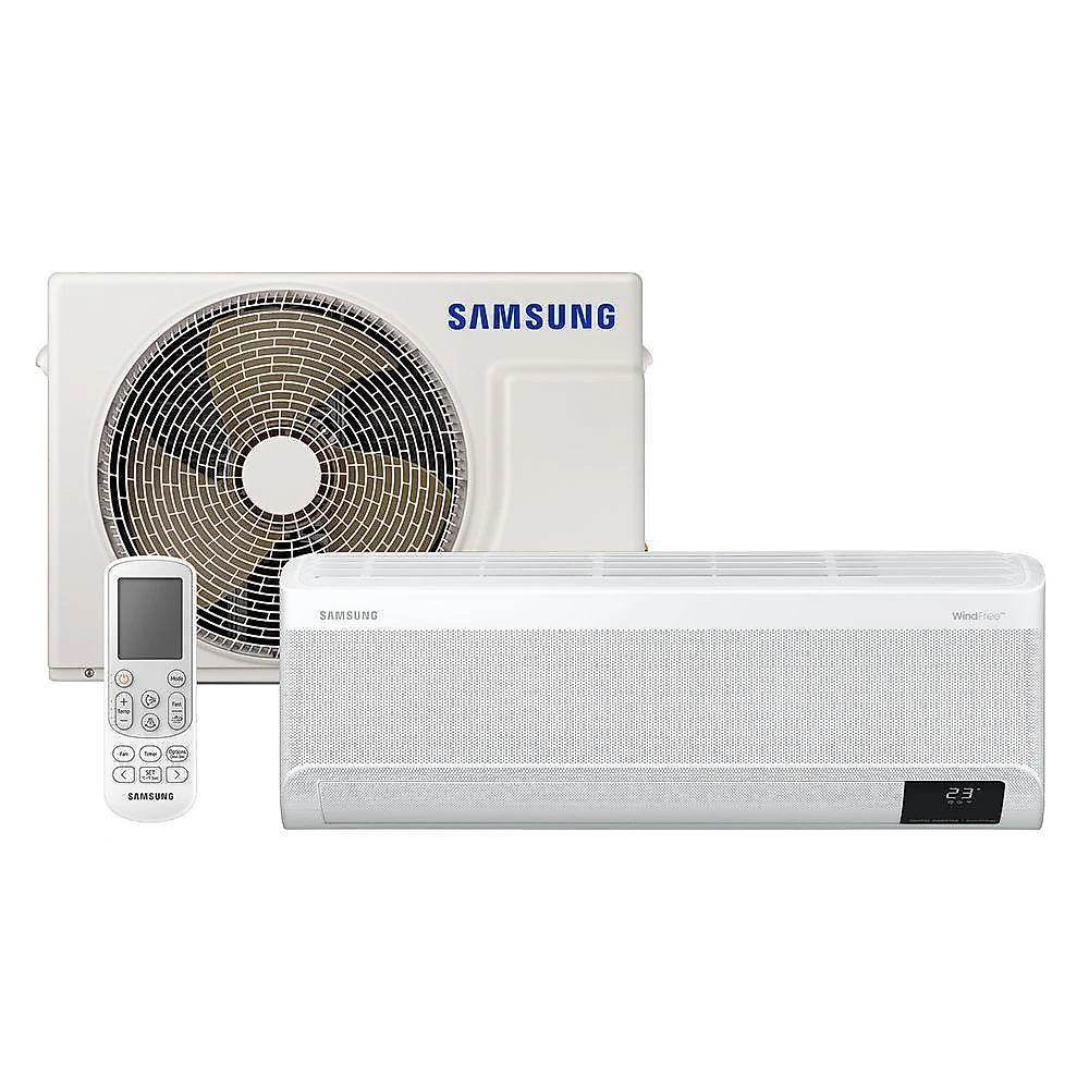 Ar-condicionado split inverter samsung windfree connect 18000 btus quente e frio 220v ar18bseaawkxaz