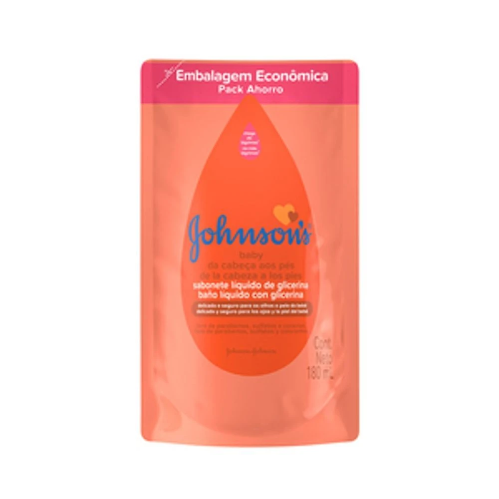 Sabonete Líquido de Glicerina Johnson's Baby Refil 180ml