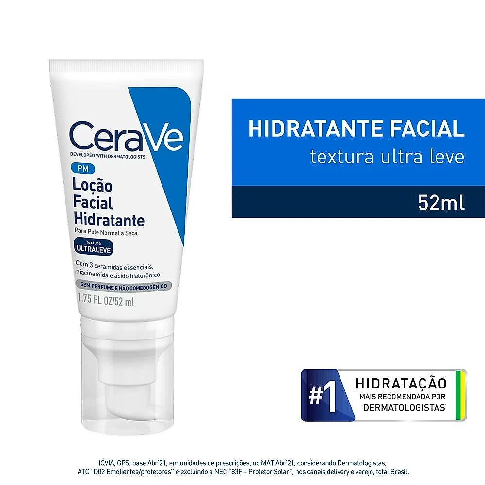 Loção facial hidratante cerave 52ml