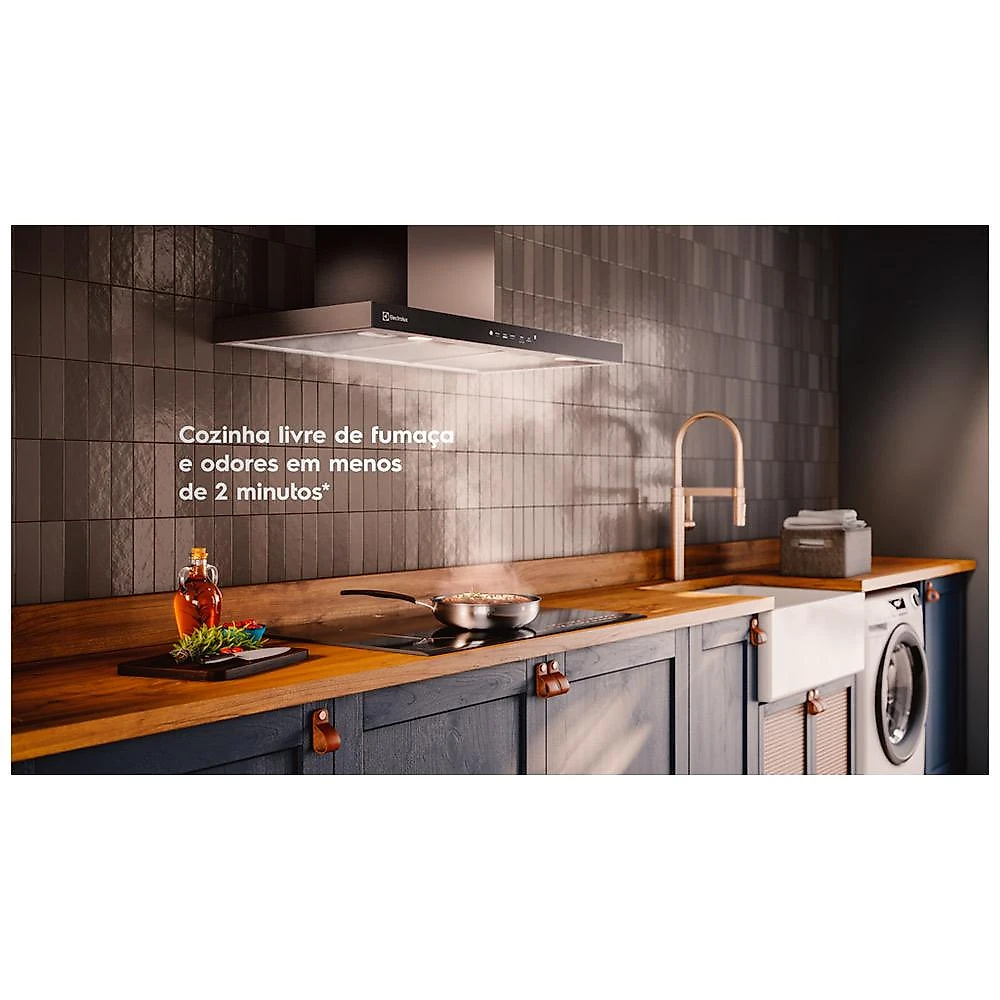 Coifa de Parede Electrolux Experience Hob2Hood 90cm Inox- CE9TF 110