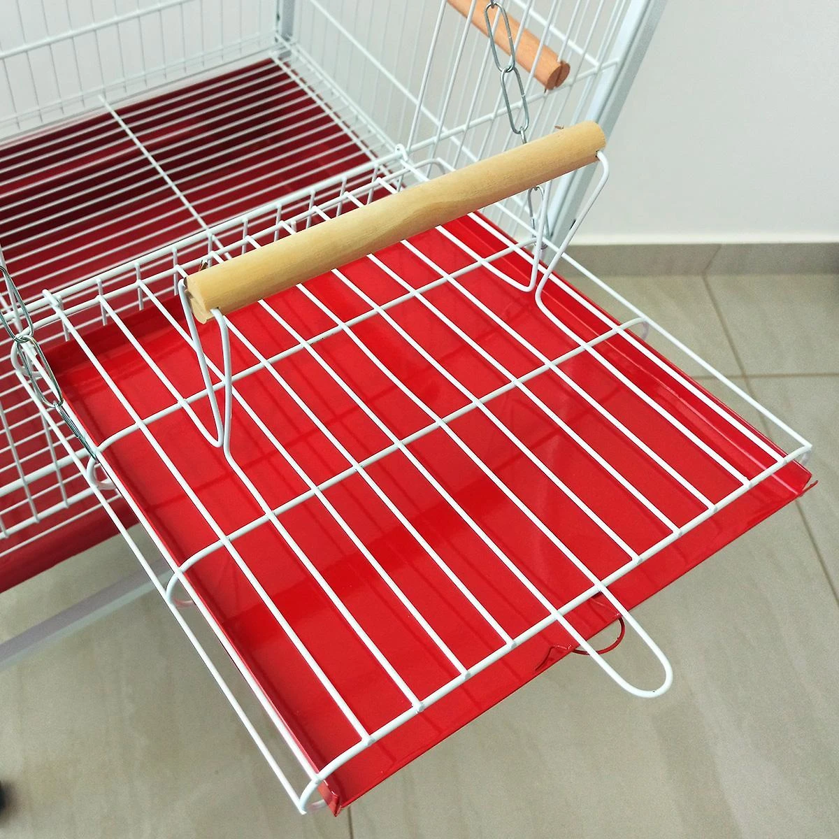 Miniatura Viveiro Grande Para Calopsita Papagaio Ringneck - Vermelho