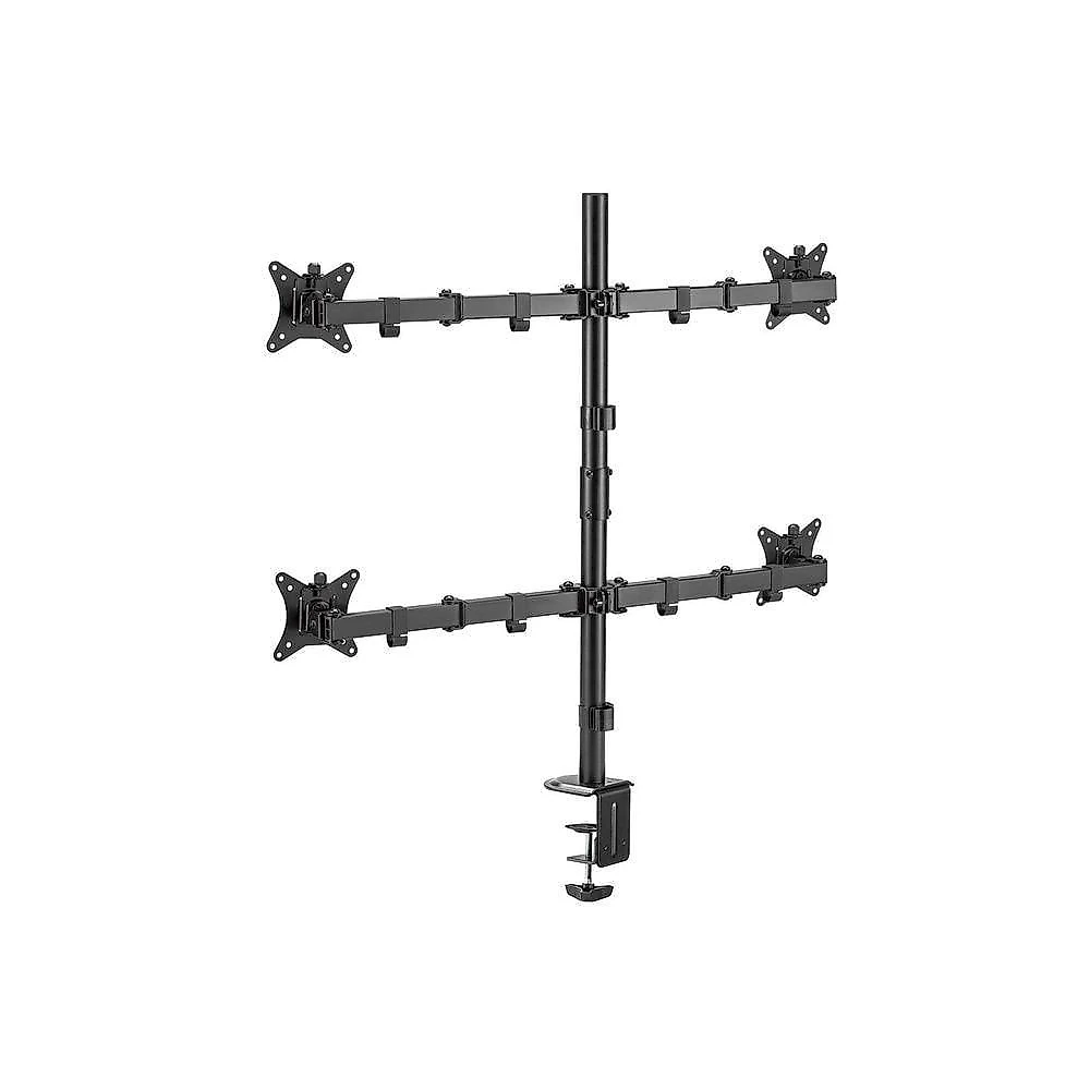 Suporte para Monitor Smq440c com Braços Giratórios e Ajuste de Altura para 4 Telas 17 a 32 Preto